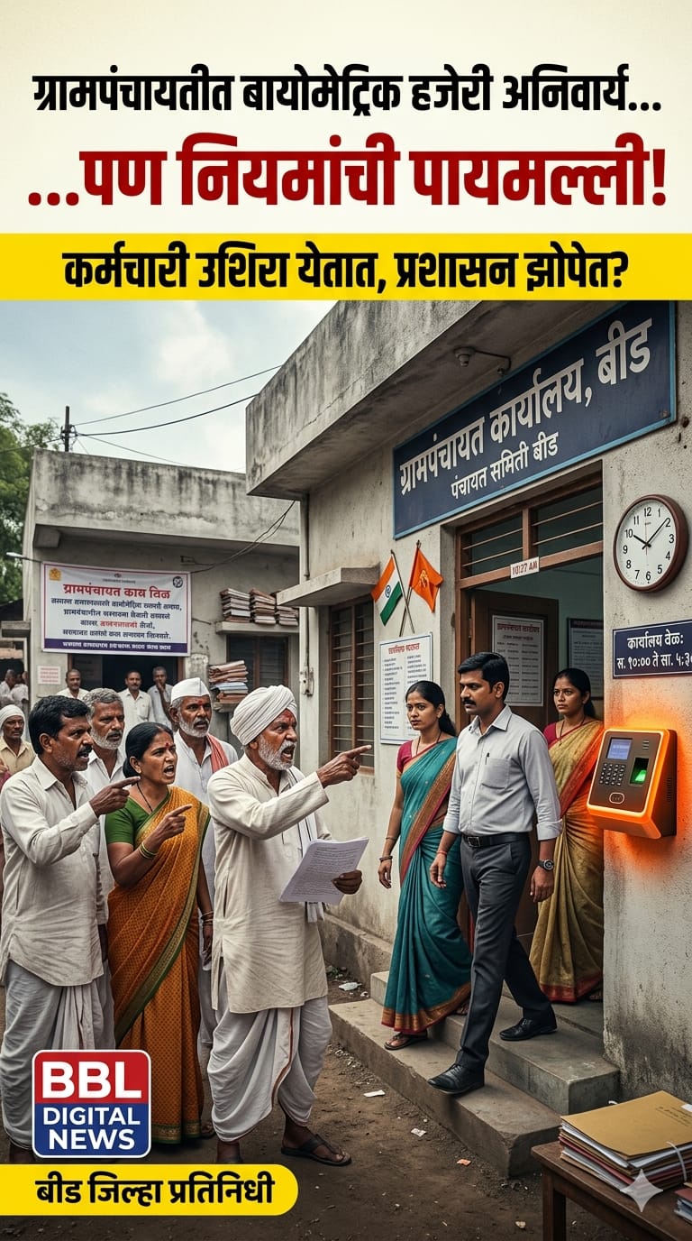 ग्रामपंचायतीत बायोमेट्रिक हजेरी बंधनकारक; तरीही नियमांची पायमल्ली सुरूच